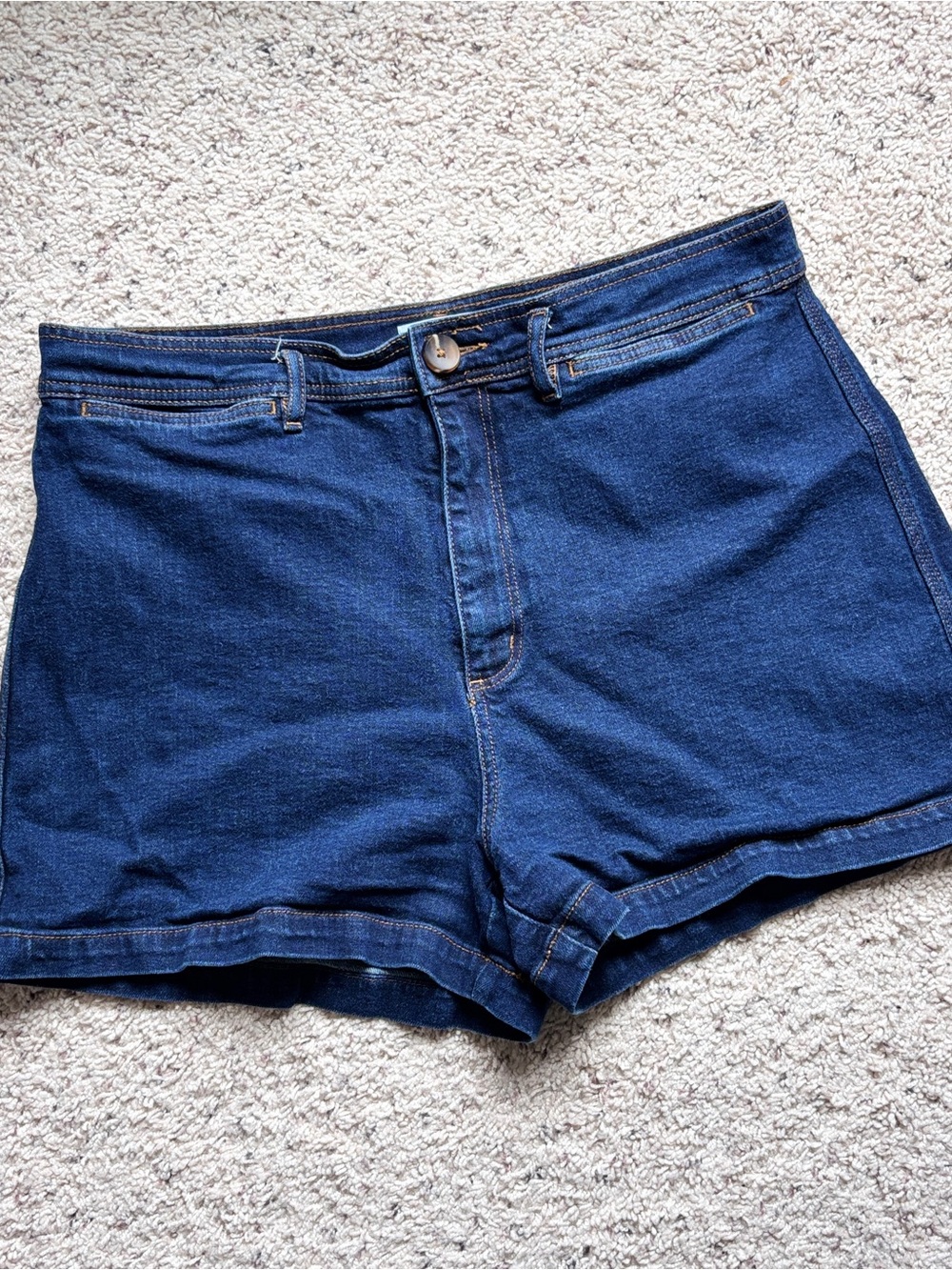 LOFT Dark Blue Denim High-Rise Jean Shorts women’s 12 - 3”inseam